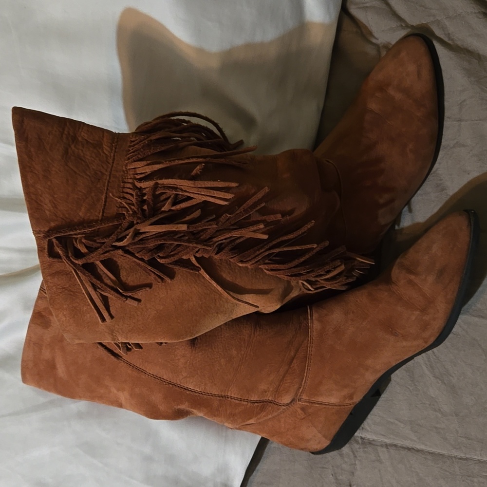 Women's Brown Western Boots - Picture 4 of 10
